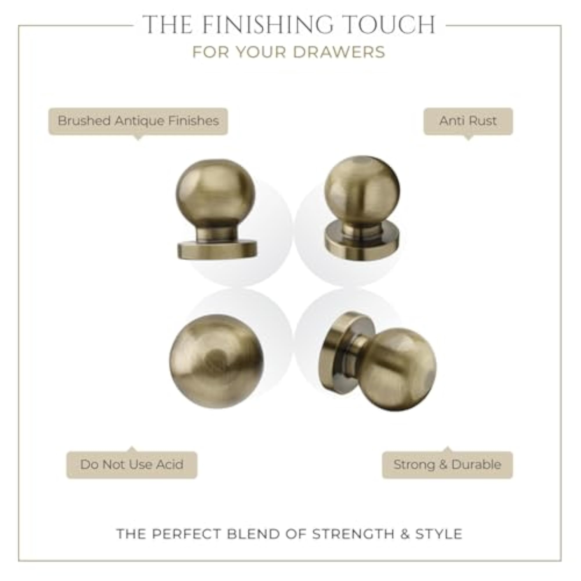 Stylish 3 Piece Drawer Knobs for Cabinets
